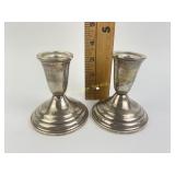 Weighted sterling candlesticks - minor dents