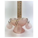 Pink satin glass toy punch set