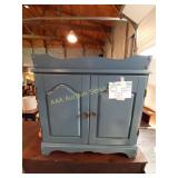 Blue vintage commode, 28"x16"x28.5". Some