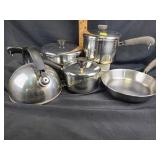 Revere Ware pots & tea kettle