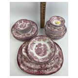 English red transferware - Tonquin by Clarice