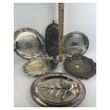 Silverplate trays & platters