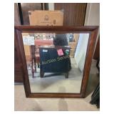 Mirror in wood frame, 40"x46", good condition