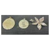 Sterling bridesmaid pendant,  sterling LM