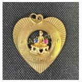 14 k gold happy birthday pendant