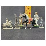 Metal miniatures- soldiers, horses, 1 made in