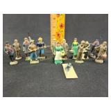 Metal miniatures- soldiers,  shepherds, ladies,