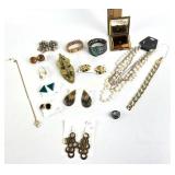 Costume jewelry- necklace, earrings, bracelets,