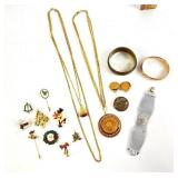 Costume jewelry- wooden nickel necklace and