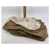 Feed sacks, burlap curtain, Fort Wayne National