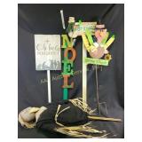 Holiday yard stakes- scarecrow, turkey, let it