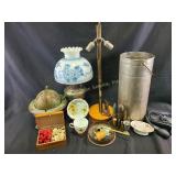 Shotgun table lamp, Hurricane style table lamp