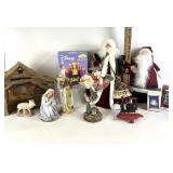 Christmas decor- santa tree topper, santa door