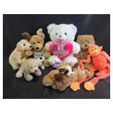 Stuffed animals- monkey, bears, dogs