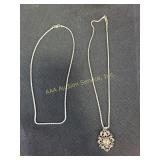Sterling chains, pendant
