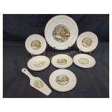 Harkerware plate set with pie server
