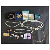 Costume jewelry, bracelets, necklaces, pins,