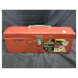 Stack-on steel tool box, misc hardware