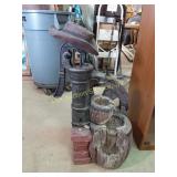 Antique style well pump fountain, 13"x19"x9"
