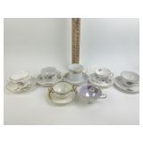 Porcelain cups & saucers incl. Haviland & Royal