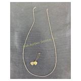 Sterling chain, 14k plate on sterling locket