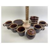 Hull brown oven proof dinnerware, Lenox porcelain