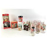 Coca Cola glasses, Coca Cola salt and pepper