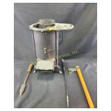 PS&W co antique tinker stove, mini hatchet, etc