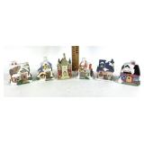 Christmas village tealight holders