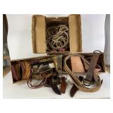 Leather parts and pieces, leather knife