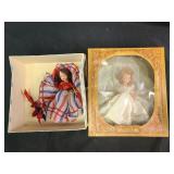 Vintage plastic dolls including a picture-frame