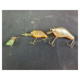Vintage fishing lures- 1 Rebel Deep WeeR, others