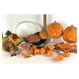 Fall decor- Whittierware turkey serving platter,