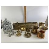 Kirk stieff pewter candlesticks, galvanized