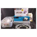 Magnavox DVD/VCR player, black & Decker dust