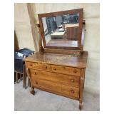 Dresser with mirror, 45 x 23 x 69, some