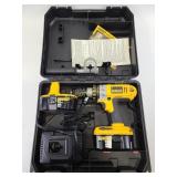 Dewalt drill with batteries, charger and case