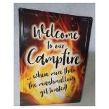 Campfire metal sign