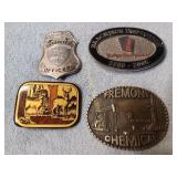 Belt buckles, security badge