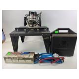 Craftsman router with router table and case, foot