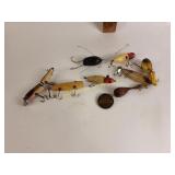 Vintage fishing lures - Creek chub, dingbat,