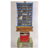 Vintage screw/nail garage storage (2) full of