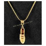 14k gold filled necklace w/sterling shoe charm