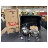 Aluminum pans, Outers electric smoker, plastic