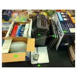 Paper Shredder, file folders, briefcase, binders,