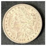 1890 Morgan dollar, "s" mint mark, some wear