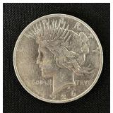 1926 Peace dollar, "d" mint mark, some wear