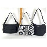 Vera Bradley purses - 2 black microfiber purses,