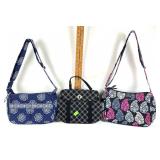 Vera Bradley purses- black pink and gray paisley,