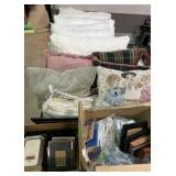 Blanket, pillows, photo